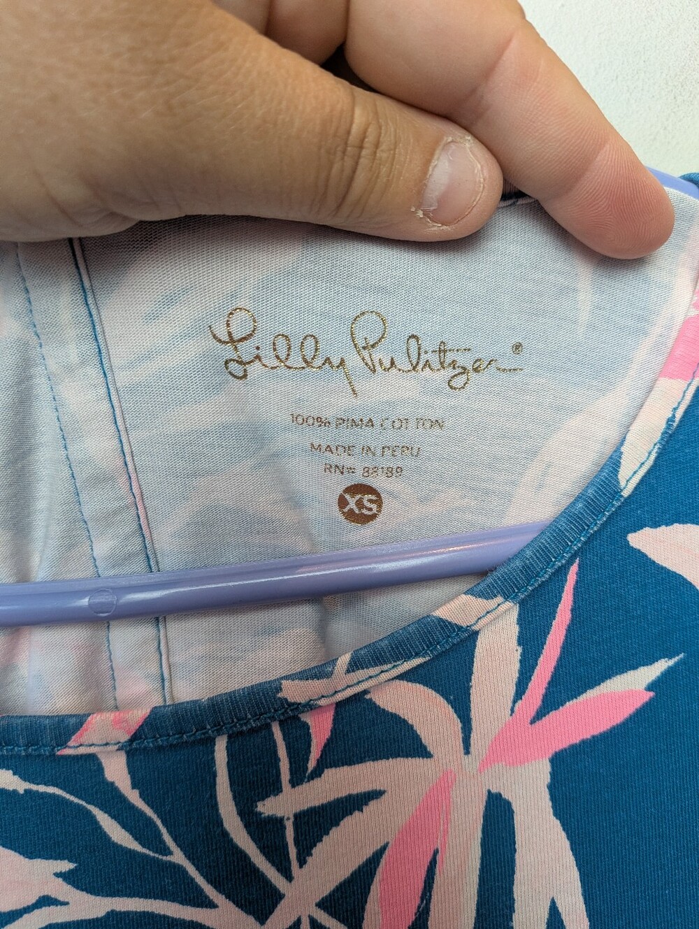 LILLY PULITZER Marah Dress Mini Lenght Size XS 100% Pima Cotton Made On Peru - Picture 6 of 10